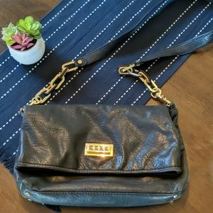 Tory Burch black leather crossbody purse